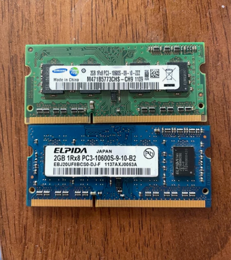 笔记本内存，2G 1R×8 PC3-106...