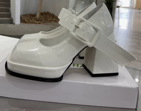 高跟玛丽珍鞋女法式一字扣厚底防水台浅口单鞋...