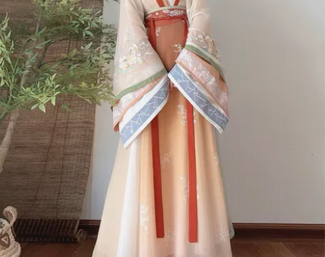 仙楚姬原创汉服女【霓霞】晋制交领宽袖印花齐...