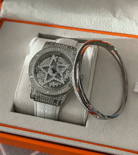 DAVENA蒂玮娜时来运转五芒星手表女款满...