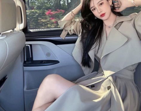 FairyJiang高级感早秋时尚套装卡其...