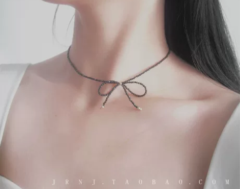 【JRNJ】(莫泊桑)14K包金进口天然黑...