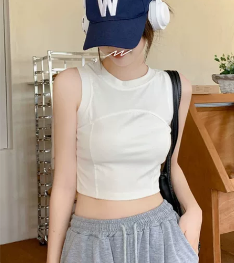 亏本清仓辣妹工字型运动背心遮副乳自带固定垫...