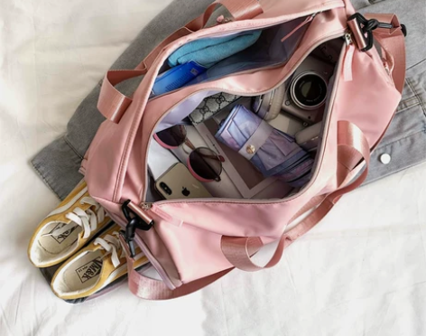 ?游泳包干湿分离健身包女小便携泳衣收纳袋防...