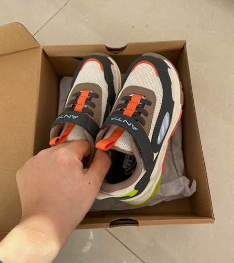 安踏儿童小童鞋休闲鞋子网面运动鞋男童炙热老...