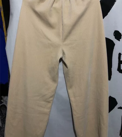 加厚带毛的阔腿裤 垂坠感很好 松紧带腰 不...