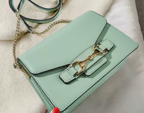 【甩卖99元包邮】老人头二层牛皮链条包单肩...