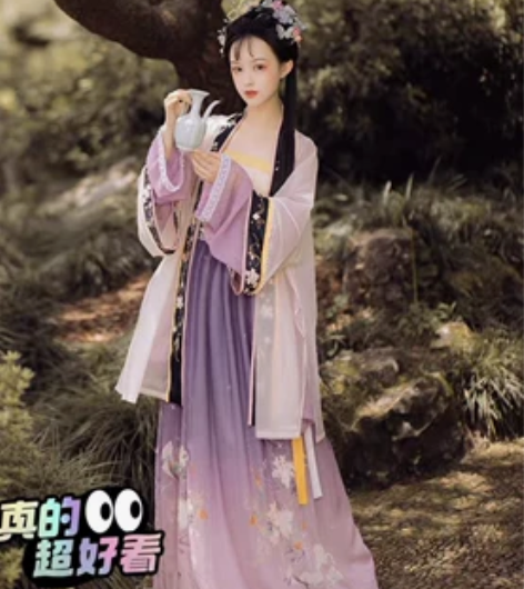 七月夕 鲸梦 汉服宋制褙子仿宋抹吊带四件套...