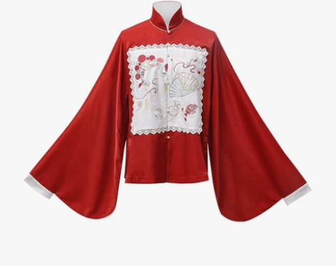 七月夕 走秀款 绒果 袄裙立领短袄褶裙原创...