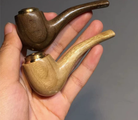 金丝楠阴沉木烟斗过滤龙戏珠烟嘴实木内置烟锅...