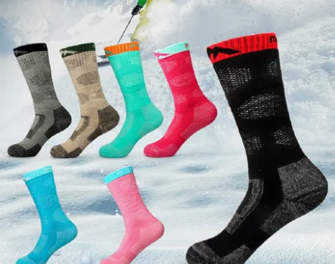 【全新】米高滑雪袜子男女长筒高帮加厚速干冬...