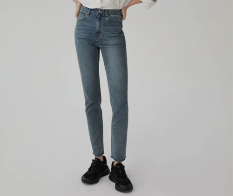 ZNE Jeans特殊灰蓝色微弹舒适百搭显...
