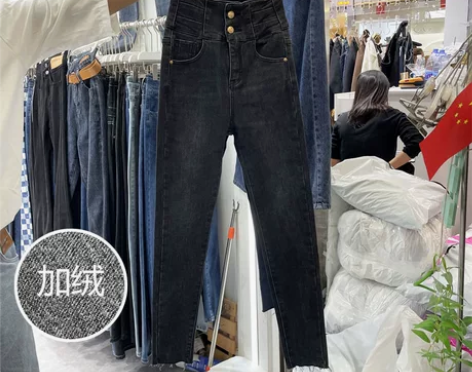 FSY梵思羽牛仔裤女韩版高腰显瘦网红同款i...