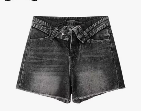 古田森牛仔短裤 26码裤头 实体店购入 穿...