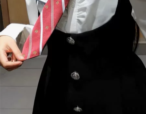 画解 校园小说女主 假两件连衣裙女秋学院风...