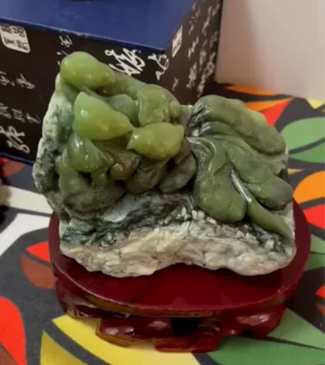 玉雕摆件安居乐业，尺寸110??87??9...