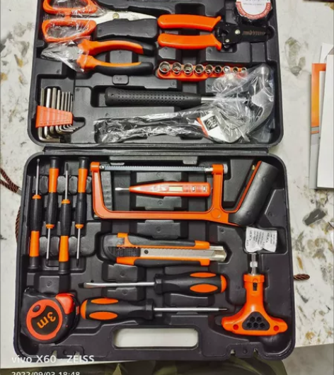 五金工具箱套装 德国欧莱德家用多功能手动五...