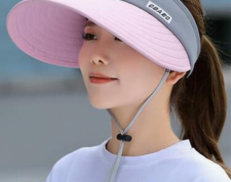 遮阳帽女大檐防晒帽户外休闲百搭可折叠骑车太...
