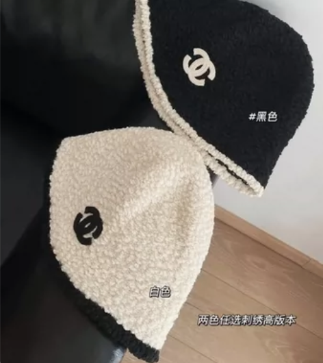 氛围感渔夫帽 撞色双C编织气质百搭柔软又显...