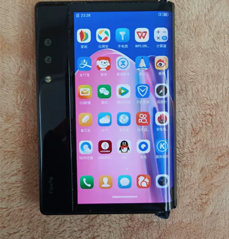 柔宇折叠屏手机一代 功能全部正常 屏幕漏液...