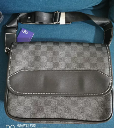 真皮男士单肩包潮牌 个人闲置，全新未使用 ...