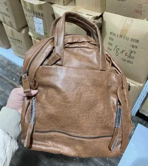骨折价清仓女士包包2021新款托特包软皮油...