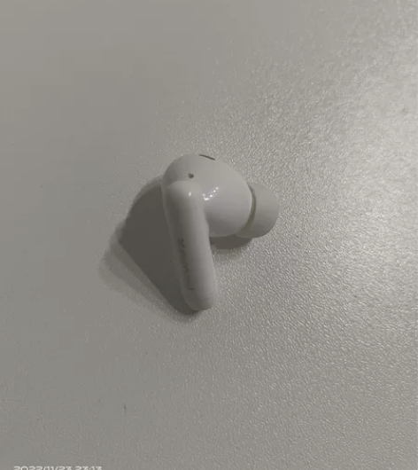 漫步者fitpods蓝牙耳机左耳，白色。正...