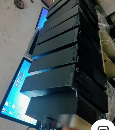 联想品牌原装办公台式电脑小型主机家用办公双...