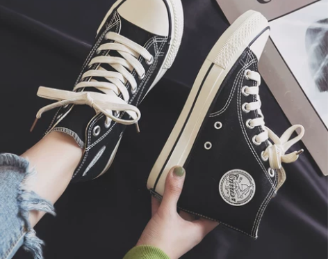 回力帆布鞋 布鞋鞋子内增高女鞋高帮女202...