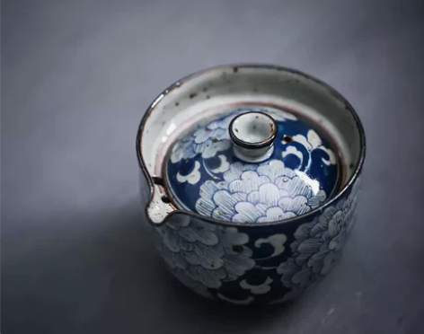 老泥料粗陶手抓盖碗 纯手绘泡茶壶 景德镇青...