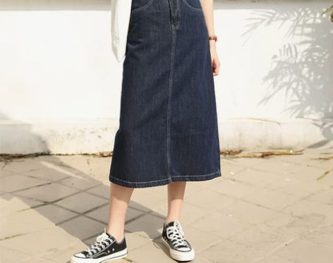 牛仔裙女2020夏季新款高腰显瘦开叉包臀裙...