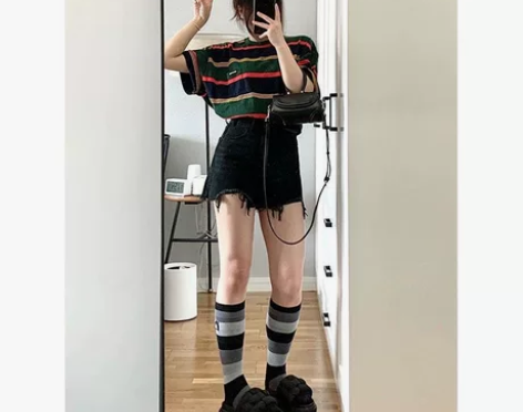 （仅洗 高腰牛仔短裤女夏季新款显瘦宽松直筒...