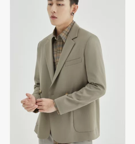 w2x春秋季轻熟风休闲西装外套男高级感小西...