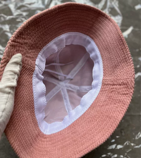 全新 灯芯绒盆帽学生遮阳帽字母秋冬帽子 全...