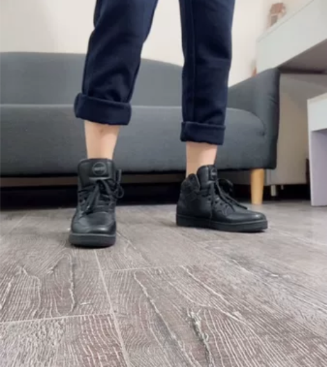 【专柜678】海澜之家黑色高帮板鞋,拳击,...