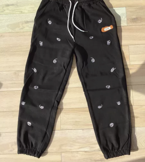 加绒绣花针织束脚裤超减龄臀围54*2，腰围...