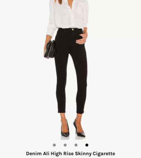 FRAME DENIM牛仔裤黑色经典显瘦 ...