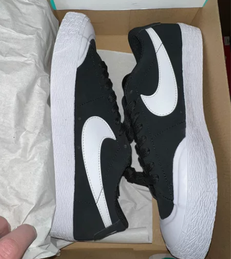 44码耐克Blazer黑白熊猫配色王一博同...