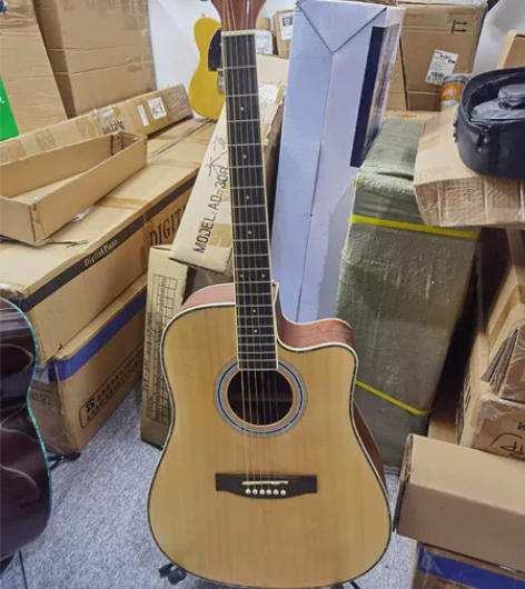 全新出口外销样品，41寸缺角造型民谣吉他，...