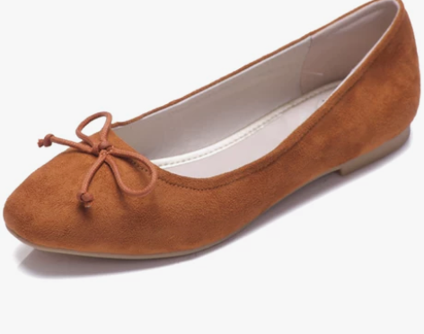 茜比尔春季新款平底单鞋女软底浅口蝴蝶结蛋卷...