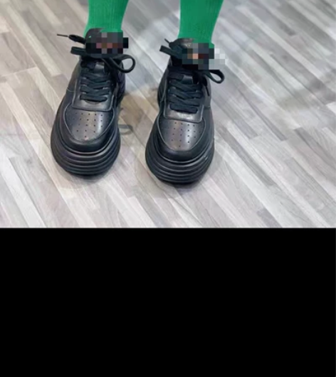 全新36码真皮牛皮2022年新款时尚增高鞋...