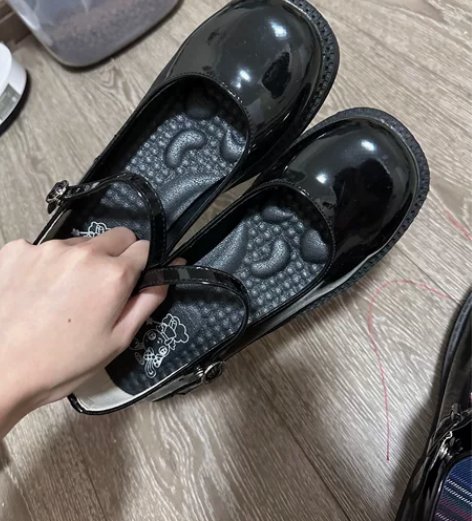 小皮鞋女夏2022年日系粗跟淑女jk鞋复古...