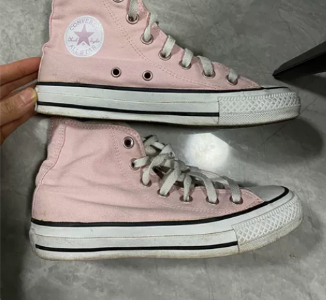 匡威高帮帆布鞋36码日版 只穿正品 35....