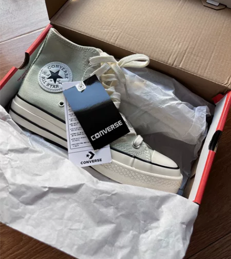 匡威全新帆布鞋1970s薄荷绿1970s女...