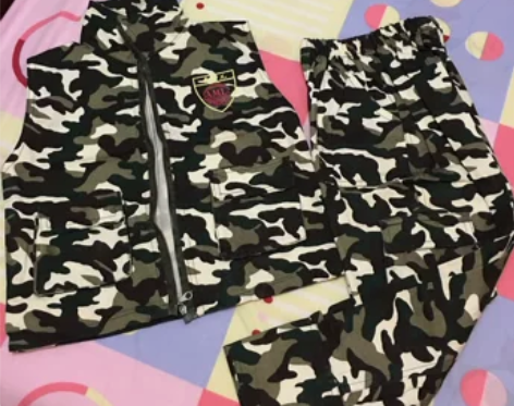 儿童迷彩服 迷彩服套装，马甲+长裤，幼儿园...