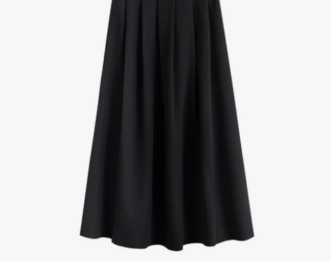 黑色百褶裙中长款2022秋季新款学院风高腰...