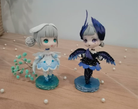 王者荣耀周边手办，小乔天鹅之梦黏土手办 感...