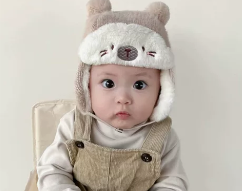 婴儿帽子秋冬季婴幼儿童雷锋帽冬款女童加绒护...