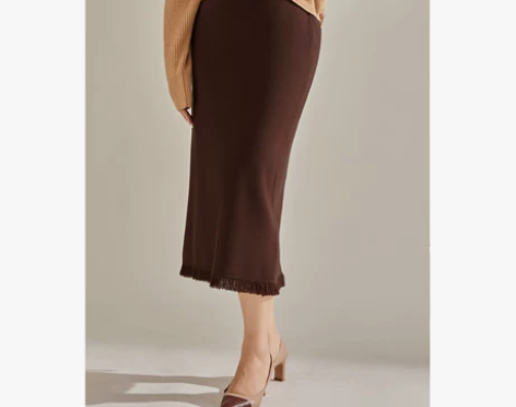 PLUSMALL杨天真大码半身裙女秋冬减龄...