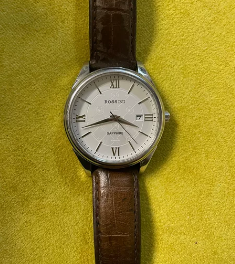 罗西尼手表 哈尔滨线下专柜15年购入 表带...